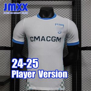 JMXX 24-25マルセイユサッカージャージホームアウェイプレートメンズユニフォームジャージーマンフットボールシャツ2024 2025プレーヤーバージョン