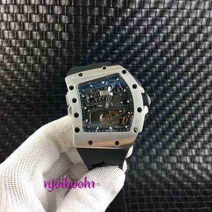 Handledsklocka RM Designer Watch High Quality Luxury Watch Wine Barrel Shaped Titanium Case Sapphire Mirror Vxy9