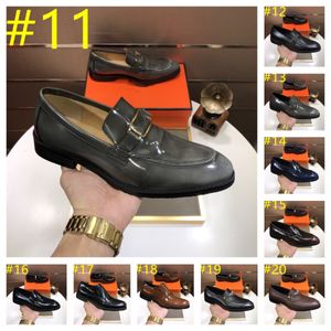 26Model Luxurious Designer Men Dress Shoes Genuine Leather Black brown Moccasins Business Handmade Shoe G Formal Party Office Wedding Men Loafers Shoes Size 38-46