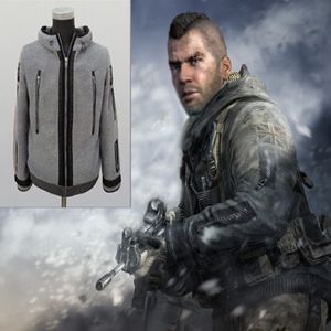 Куртка для оперативной группы Modern War Ghost Koodie Jacket Cosplay Costume TF 141 Высококачественный подарок 246J