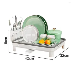 Magazyn kuchenny 1 Set naczynie drenaż stojak na metal nierdzewny Regulowany otwór odpływowy i miski rurki naczynie stołowe zlew