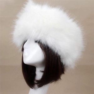 Czapki czaszki czapki zimowe moda rosyjska grube ciepłe czapki puszyste fałszywe fur