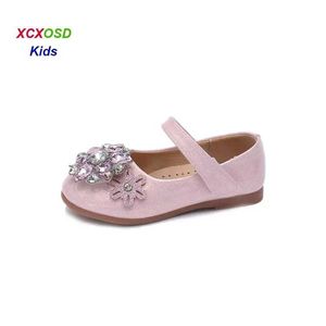Flat Shoes xcxosd Детская принцесса обувь все совпадают с новой маленькой девочкой для детей с мягкой нарезкой, хрустальная школа, женская танцевальная балетная балета, WX5.28