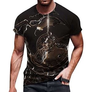 New Summer 2024 trendy mens handsome T-shirt with clown round neck 3D printing holiday carnival casual short sleeved clothing Designer tiger tshirts for menBFOK