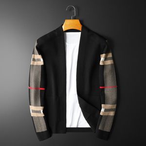 Herrenpullover Herbst Winter Luxus Kaschmir Cardigan Männer England Stil Männer hält warme Herren karierte Strickjacke High -End -Klassiker