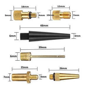 Ny 15st Copper Bicycle Valve Adapter Set Bike Tire Pump Adapter Kit Inflator Pump Accessory Valve Adapter SV AV DV