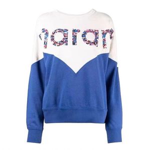 24SS Marants Frauen Designer Baumwollpullover Pullover Isabel Marant New Trendy Fashion LOSS CLASSION Heißer Brief Print Freizeit vielseitiger Langarm Hoodie Pullover Tops