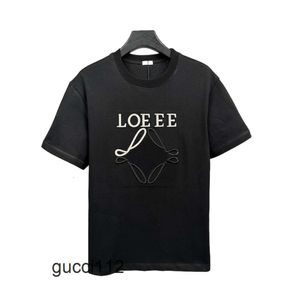 Loewees Lowewe Loeweitys Fashion EM56 남자 티셔츠 디자이너 인쇄 슬리브 스트리트 티 T 여름 짧은 고급 Loeweshirt CQJQ