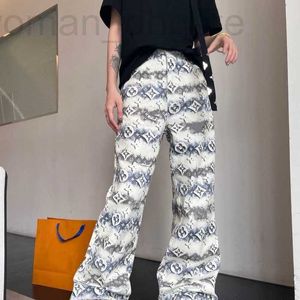 Kvinnor Pants Capris Designer Alfabet tryckt nya avslappnade byxor, sommarhög midja, lös montering, kinesisk bred ben, tunn stil ffwi