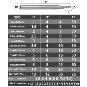 アルミニウムカッター1-12mm炭化物ミリングカッターHRC 50 3金属製粉ツール用のフルートスパイラルエンドミルCNCマシンルータービット