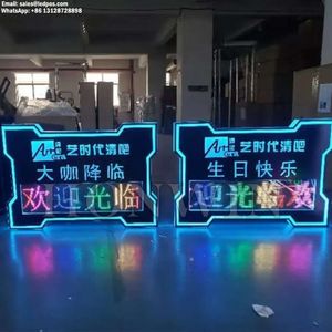 Tela Digital Billboard Programado Rolling Phone App Control Bottle Apresentador LED LED LIGADO MENSAGEM MENSAGEM PLACA DIY Party Nightclub 11.7