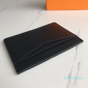 Klassiska män kvinnor mode brunt blommor rutig svart rutig kreditkortshållare mini liten plånbok praktisk smal bank 236p