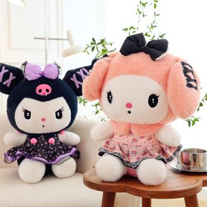 60cm Cartoon Banquet Kuromi My Melody Plush Toy Kawaii Banquet Skirt Plush Soft Stuffed Doll Cute Big Size Pillow Birthday Gift 187