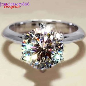 Smyoue GRA معتمد 1-5CT Moissanite VVS1 مختبر Diamond Solitaire Ring للنساء الوعد بوعد الزفاف المجوهرات
