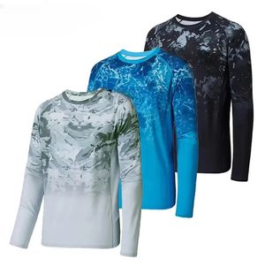 Fishing Clothes Gear Mens Long Sleeve Performance Shirt 50 UPF Summer Quick Dry Tops Lightweight Breathable Outdoor Shirts 240521