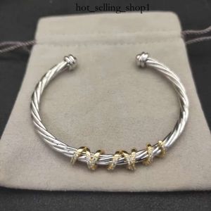 David Yurma Jewelry Bracelet Designer Bracelet Jóias de moda para homens Men Gold Silver Pearl Head Cross Banglelet Dy Jewelry Man Christmas Gift 749