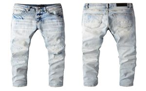 22SS MENS DESIGNER JEANS ENJÄRD RIPPAD BIKER SLIM FIT MOTORCYCLE DENIM FÖR MÄNS S TOMPVALITET JEAN MANS PANTS POUR HOMM5057838