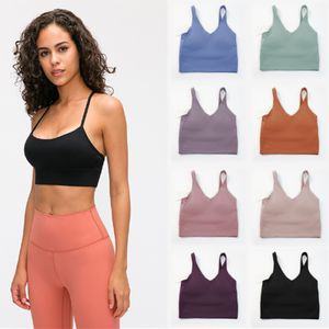 Frauen Yoga BH Sommer U-förmige Y-förmige Stahlring kostenlos Innere Brustkissen Frauen-Fitnessstudio-Ärmel und Fitness Yoga Fashion Tank Top BH