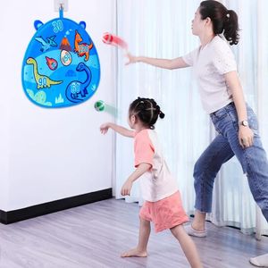 Childrens Cartoon Animal Dart Board Sticky Ball Toy Dinosaur Target DART DART DARTRENS Outdoor Sports Toy Parents Childrens Game zabawka 240527