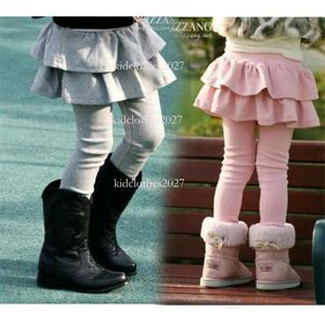 Girls 'Winter Tutu Leggings - veckade kjolbyxor med tårtskiktad design, bekväm bomullsblandning