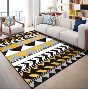 Европейская геометрическая печать коврики Большой размер ковры для гостиной спальни декор коврик против скольжения коврики для кровати тапкет2022911