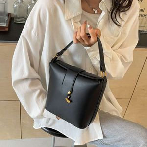 Women's 2024 New Triumphal Arch French Fries Fashion Versatile Handheld One Shoulder Crossbody Bucket Bag Bags