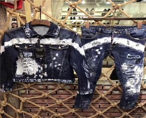 Kurtka dżinsowa 2019 Men039S Długość dżinsowa garnitur wysokiej jakości najniższe dżinsowe spodnie Slim 44546467750