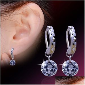 Dangle Chandelier New 925 Sterling Sier CZ Cubic Zirconia Earrings Fashion Crystal Rhinestone Earring for Women Ladies Girl Luxury DH53D