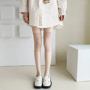 女性ソックス日本のスプライシング快適なナイロンアンチフック織り膝パッドタイツ女性ストッキングプロテクターウルトラシンパンスト