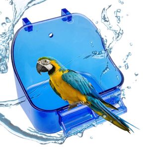 Новая птичья ванна прозрачная кормушка для птиц подвесная клетка для душа пищевые аксессуары для птиц для канарейки попугай