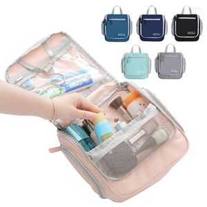 Cosmetic Bags Women Bag Travel Men Toothpaste Toothbrush Toiletries Organizer Hook Female Beautician Makeup Toilet Storage