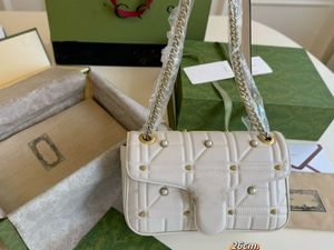 Luxury Designer Bag Pearl Chain Bag Explosive double letter logo Hardware cover bag Crossbody shoulder bag