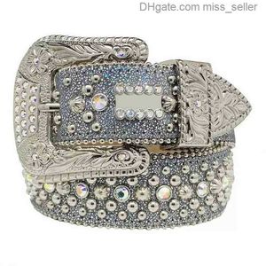 Modebälten för kvinnodesigner Mens BB Simon Rhinestone Belt med bling strass som Gift Ruirong 246L