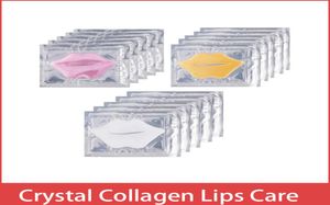 Máscara de lábio de ouro branco rosa Balm para umidade essência Crystal Collagen Lips Care Patch Pap Face Skin Beauty Cosmetic5380607