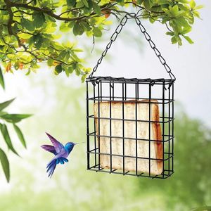 Andra fågelförsörjningar Suet Feeder Cube Cage matbehållare utomhus hängande vilda fåglar papegoja matning träd bärbar frukt och