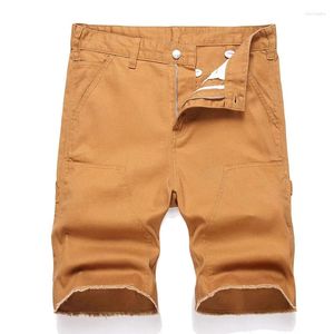 Mäns shorts 2024 Summer Fashion Mens Cotton Brand Bermuda Casual Vaqueros Hombre Denim 28-42