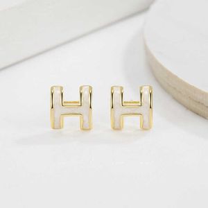 He Earring Exquisite Simple Fashion Earring Minimalist Temperament Highend Letter Earrings Trendy and Design Silver with Original Earring 0ifj