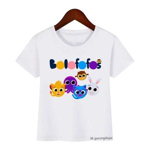 T-shirts Funny Kids Clothes Tshirt Music Cartoon Bolofofos Print T-Shirt For Boys Fashion Girls T Shirt Cute Boys Girls Universal Clothes d240529