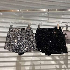Spring Autumn Girls Baby Kids Shorts Children Bottoms Streetwear Sequin Glitter High Waist 3-14Y L2405