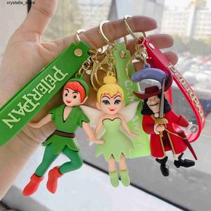 Plush Keychains Cartoon Peter Pan Keychain Cute Anime Doll Pendant Bag Car Gifts Wholesale Key Accessories Brackets for Childrens FriendsS2452804 s2452909