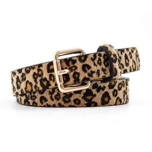 Leopard Pants Waist Belts for Women Faux Fur Animal Print Belts 250W