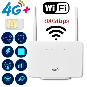 4G LTE CPE Wireless Router 4G Modem 300Mbps RJ45 LAN WAN Extern antenn trådlös WiFi -plats med SIM -kortplats för hem 240522