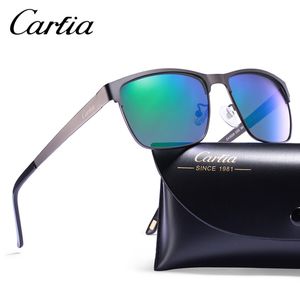 Carfia 5225 Polariserade solglasögon Metallram Harts UV400 Glasögon Solglasögon för män Kör med gratis fall 58mm 2776