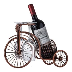 Creative Metal Wine Rack Vintage Bottle and Glass Holder Bar Home Decoration Display Stand Drip botellero vino 240529