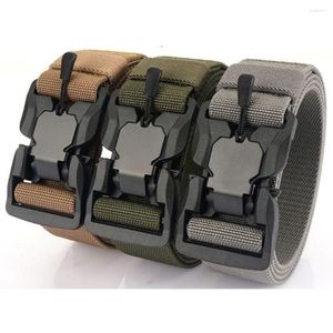 Belts Function Quick-Release Durable Hunting Tactical Strap Magnetic Buckle Waistband Canvas Nylon Men's Military Belt 305a