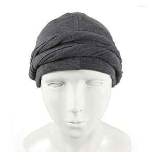 Basker män turban headwrap haloturban dug comfy kemo hatt satin fodrad huvudduk muslimsk hijab 266g