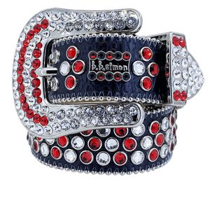 Designer Belt Mens Desinger BB Simon Trendy Diamond 3,8 cm Cinture in pelle Lady Decorate con diamanti colorati