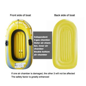 Inflatable Boat 2 People PVC Canoe Kayak Rubber Dinghy Thicken Foldable Drifting Fishing Boat Raft With Air Pump And Paddles
