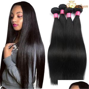 Hair Wefts Mink Brazilian Straight Weave 100% Unprocessed Virgin Peruvian Malaysian Indian Human Extensions Drop Delivery Products Dhipa
