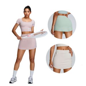 Women Golf Skirt Tennis High Weist Lightweight Athletic Shorts Bleant-In مع اثنين من جيوب اللياقة البدنية